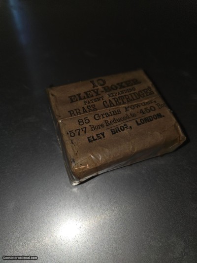 10 ELEY BOXER .577 Bore reduced to .450