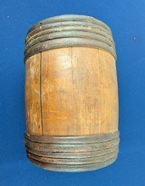 Fine RARE intage 19th Century Large Antique Gunpowder Wooden Keg - 6 of 9