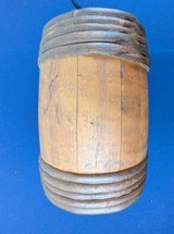 Fine RARE intage 19th Century Large Antique Gunpowder Wooden Keg - 3 of 9