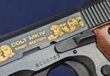 Superb Low SN Colt Govt. Model .380 Auto Pistol w/Deluxe Gold Highlights - 13 of 17