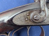 Attractive 19th Century Percussion 12 GA. SXS Damascus Shotgun - 7 of 20