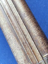 Attractive 19th Century Percussion 12 GA. SXS Damascus Shotgun - 12 of 20