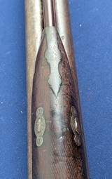 Attractive 19th Century Percussion 12 GA. SXS Damascus Shotgun - 8 of 20