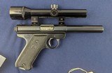 Fine Ruger Mk I .22 Auto Pistol w/Bushnell Scope C. 1970s - 2 of 8