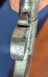 British 19th Century Engraved Center Hammer Percussion O/U Pistol - 12 of 12