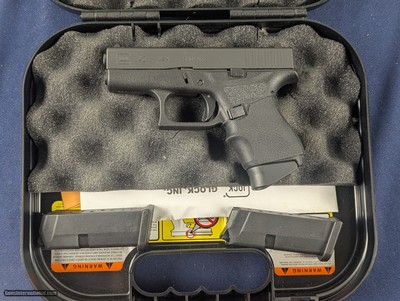 Super Early Compact Glock Model 42 .380 Auto Pistol W/3 Magazines