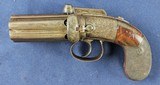 Classic Early Antique W&J Rigby Percussion Pepperbox Pistol C. 1840-1850s - 9 of 11