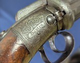 Classic Early Antique W&J Rigby Percussion Pepperbox Pistol C. 1840-1850s - 4 of 11