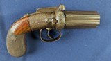 Classic Early Antique W&J Rigby Percussion Pepperbox Pistol C. 1840-1850s - 1 of 11
