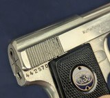 Excellent Early Nickel Finish Walther Model 9 .25 Auto Pistol - 4 of 11