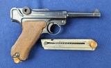 Fine WWI Period DWM Model P.08 German Luger w/2 Matching Magazines