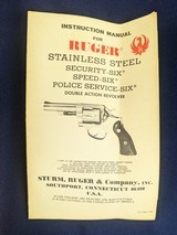 Near New Vintage 1980 Ruger Speed Six .357 Revolver in Original Box - 3 of 14