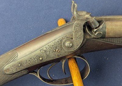 Fine 19th Century Phila Mkd Hollis & Hollis 12 GA Percussion Shotgun - Image 3 of 19