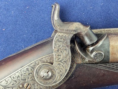 Fine 19th Century Phila Mkd Hollis & Hollis 12 GA Percussion Shotgun - Image 6 of 19