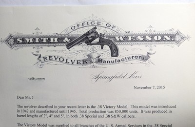 Documented WWII S&W VictoryModel .38 Revolver C. 1942 - Image 4 of 19