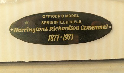 Exceptional H&R Commemorative Officer’s Model 1873 Trapdoor .45-70 Rifle from Industry President. - Image 6 of 20