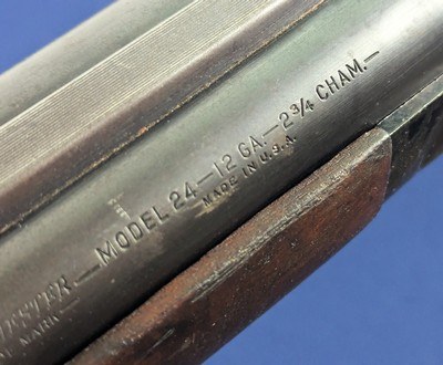 Vintage 1952 Classic Winchester Model 24 12 GA SXS Shotgun - Image 19 of 20