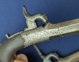 Fine Vintage Pair English Percussion Pocket Pistols C. 1835-1850 - Image 6 of 18