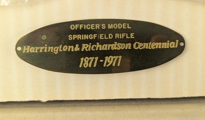 Exceptional H&R Commemorative Officer’s Model 1873 Trapdoor .45-70 Rifle from Industry President. - Image 6 of 20