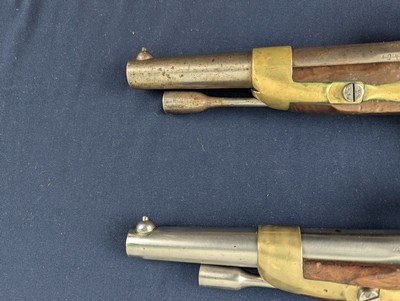 New Addition Crimean War Period Match Pair French 1822 Percussion Military Pistols - Image 14 of 18