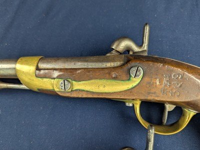 New Addition Crimean War Period Match Pair French 1822 Percussion Military Pistols - Image 6 of 18