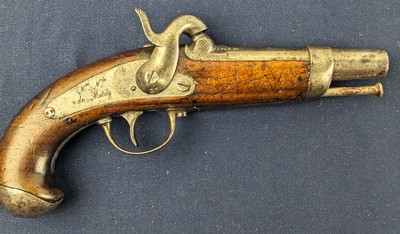 Scarce French Military Model 1842 Naval Pistol - Image 1 of 16