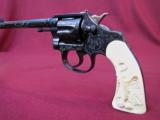 Colt Police Positive Engraved 22 WRF with Carved Ivory Grips Beautiful - 10 of 12