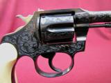 Colt Police Positive Engraved 22 WRF with Carved Ivory Grips Beautiful - 5 of 12