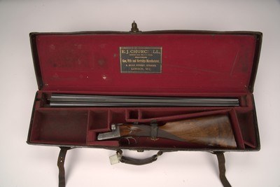 E.J. Churchill Boxlock 12ga 27 5/8