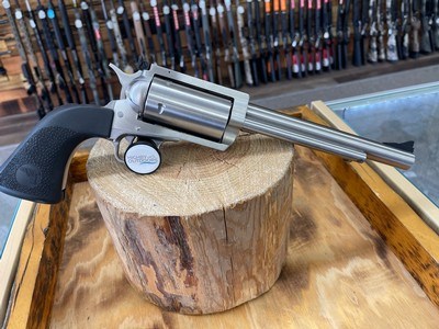 Magnum Research BFR Long Cylinder SAO Revolver - 45-70 Gov - Stainless/Black