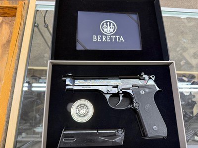 Beretta 92SB Repro 50th Anniversary Pistol - 9mm Luger, 15+1, 4.90