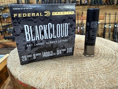 Federal Premium, Black Cloud, 28 Gauge, #3, 3/4 oz, Steel Shot, 25 Round Box