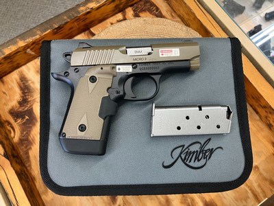 Kimber Micro 9 Desert Tan 9MM With Crimson Trace Lasergrips - Image 1 of 5