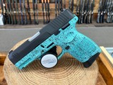 Taurus G3C Pistol - 9x19 - Cyan Splatter - w/Adj Safariland Belt Holster - Image 2 of 5