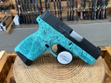 Taurus G3C Pistol - 9x19 - Cyan Splatter - w/Adj Safariland Belt Holster - Image 1 of 5