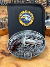North American Arms Chuckwagon Mini Revolver with Belt Buckle - 22 Mag, 5rd Shot, 1.13