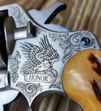 Absolutely Stunning Colt New Service 45 Colt Carl Bleile Engraved 1914 Production