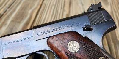 Colt Woodsman Match Target Bullseye 1940 Production 22LR - Image 3 of 16