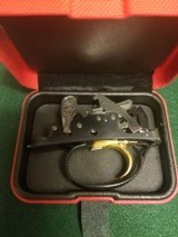 Giuliani Perazzi Double Release Trigger, internally selectable, adjustable length of pull, gold blade, scrolling - 1 of 7