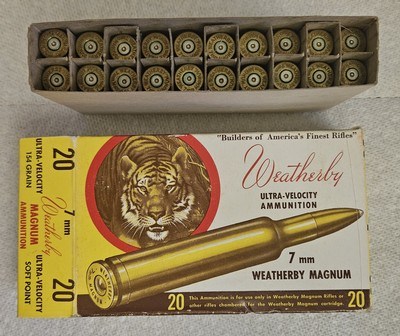7mm Weatherby Magnum and 257 Weatherby Magnum in Tiger Boxes