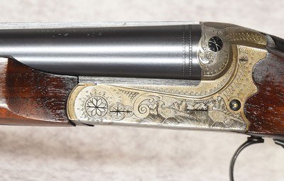 Merkel 40 Boxlock Ejector Side by Side Game 12GA 26