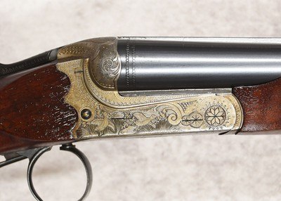 Merkel 40 Boxlock Ejector Side by Side Game 12GA 26