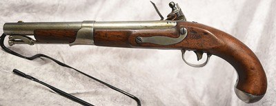 U.S. Simeon North Model 1819 Flintlock Pistol .54 Cal 10