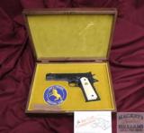 Colt Mark IV Gold Cup Nat. Match Ser. 70 .45 with genuine pre-ban elephant ivory grips!!- 1 of 14