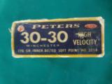 VINTAGE PETERS .30-30 AMMO BOX & CARTRIDGES - 2 of 3