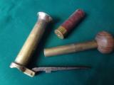 ENGLISH COMBINATION 12 GA. LOADING TUBE AND RECAPPER. ANTIQUE - 1 of 5