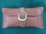 ENGLISH LEATHER POUCH WITH 8 BORE PULL THROUGH BRASS BRUSH. - 3 of 3