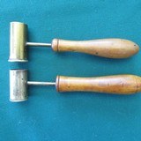 JAMES DIXON & SONS POWDER AND SHOT MEASURE PAIR. 10 or 12 BORE. ANTIQUE - 3 of 5