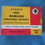 .318 Rimless Kynoch. 250 gr. Solids. New Old Stock. - 1 of 1