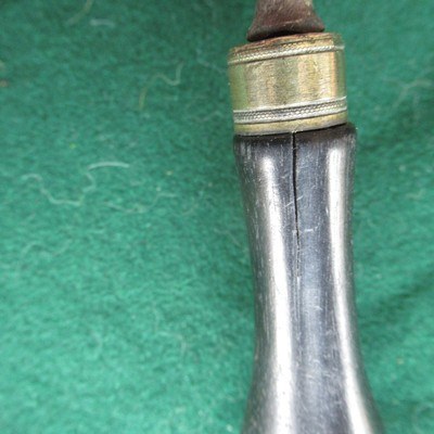 ANTIQUE ENGLISH NIPPLE WRENCH. @ 1850. EBONY HANDLE - Image 3 of 5